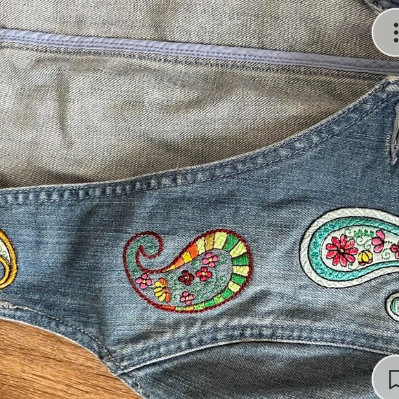 ANA Paisley Denim Vest XL - festival vibes! - Picture 2 of 4